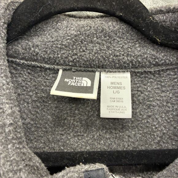Vintage North Face Fleece Vest Mens L Gray Polartec Full Zip Outdoors USA 90s - Picture 2 of 5